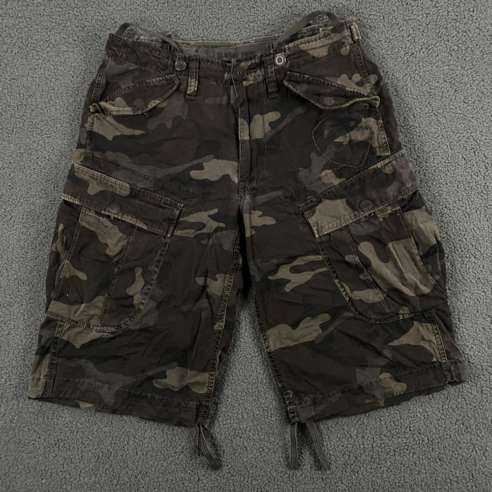 G-Star RAW Original Art Battle Pant 1/2 Shorts Medium Camo Cargo Paratroops